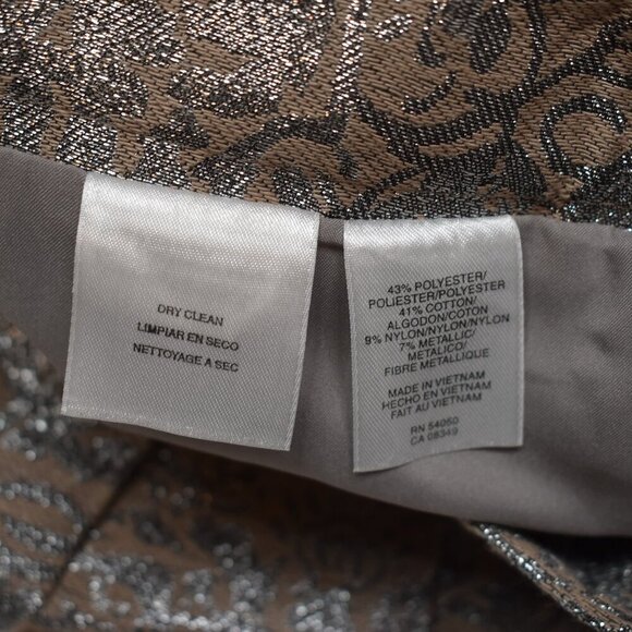 Jones New York Floral Brocade Skirt Sz 8 Cocktail Party Whimsigoth Neutral NWT - Picture 12 of 16